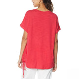 DG2 by Diane Gilman Women's Tie Dye Side Tie T-Shirt