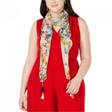 INC International Concepts Women's Rainforest Botanical Crescent Scarf