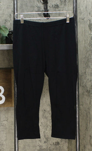 Xhilaration Women's Solid Jersey Capri Leggings Black XL