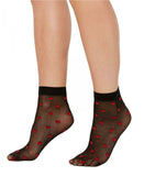 INC International Concepts Women's Sheer Heart Anklet Socks. 100028034