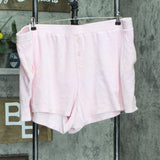 Private Label Women’s Light Pink Terry Beach Cloth Shorts Pink 3X
