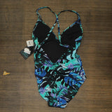 Aqua Green Women's Ruched One Piece Swimsuit 674110