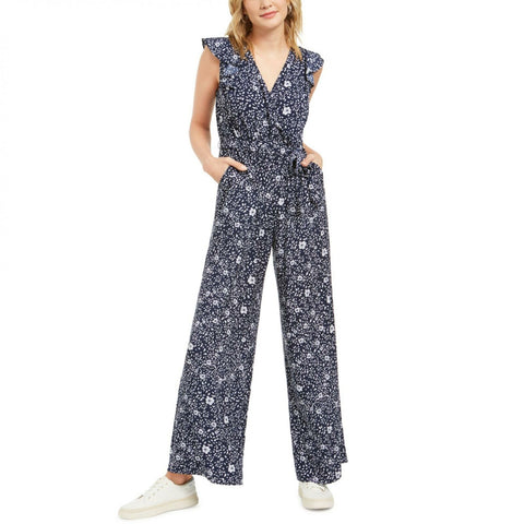 Charter Club Women's Printed Belted Jumpsuit