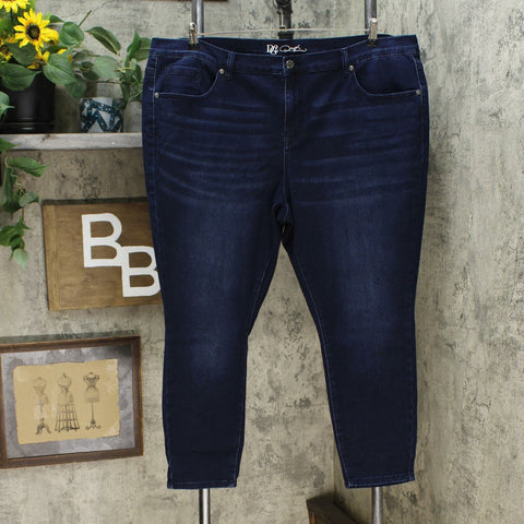 DG2 by Diane Gilman Women's Virtual Stretch Ultra Skinny Jeans Indigo Petite 22W