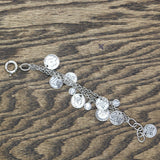 Patricia Nash Women's World Coin Triple Strand Dangle Bracelet
