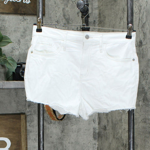 Wild Fable Women's High Rise Cutoff Jean Shorts 8 White