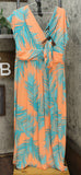 IMAN Women's Plus Size Boho Chic Jersey Knit Maxi Dress With Head Wrap