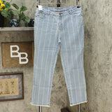 Peace Love World Women's Mia Striped Tapered Leg Jeans