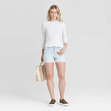 Universal Thread Women's Striped High Rise Jean Shorts