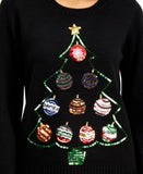 Karen Scott Petite Crew Neck Embellished Christmas Sweater