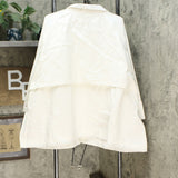 MarlaWynne Canvas Drama Snap Front Jacket With Pockets Soft White Plus 3X