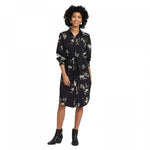 A New Day Women's Floral Print Long Sleeve Collared Shirtdress. 562592