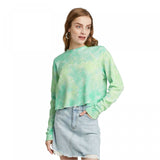 Wild Fable Women's Long Sleeve Crewneck Tie Dye Thermal Boxy T-Shirt
