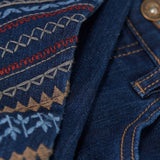 Denim & Co Women's Slim Straight Jeans With Hem Embroidery