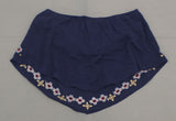 Xhilaration Women's Strapless Floral Print Embroidered Flounce Top Blouse