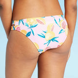 Shade & Shore Women's Strappy Side Textured Cheeky Bikini Bottom