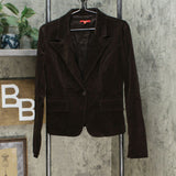 Furst Women's Lined Corduroy Blazer Jacket Brown 10