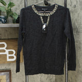 INC International Concepts Women's Embellished Keyhole Sweater