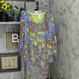 Belle by Kim Gravel Plus Paisley Tie Front Blouse And Tank Top Set