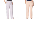 DG2 by Diane Gilman Women's Plus Size Wrinkle-Resistant Stretch Pull-On Trousers