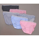 Fruit Of The Loom Women's 6 Pairs Cotton Heather Bikinis