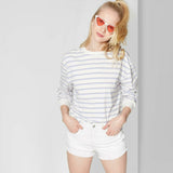 Wild Fable Women's High Rise Cutoff Jean Shorts 8 White