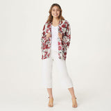 Laurie Felt Women's Open Front Printed Kimono