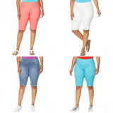 DG2 by Diane Gilman Women's Plus Size Classic Stretch Pull-On Bermuda Shorts