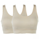 Yummie Plus Size 2 Pack Cross Back Wireless Bras With Removable Pads