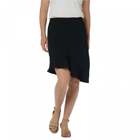 Isaac Mizrahi Live! Women's Regular Pebble Knit Asymmetric Hem Skort