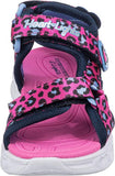Skechers Girls' Lifestyle Lights Heart Savvy Cat Sandal Hot Pink / Blue 2