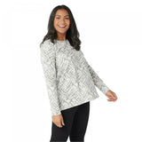 NWT AnyBody Womens 100% Cotton Shibori Long Sleeve Top. A374520-Reg L
