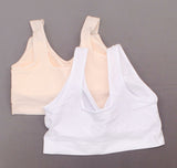 Rhonda Shear 2 Pack Jacquard Ahh Bras With Removable Pads Neutrals XL