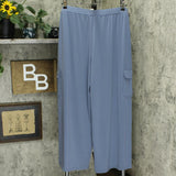 Lisa Rinna Collection Women's Pull On Wide Leg Knit Cargo Pants