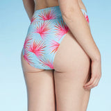 Xhilaration Women's Tropical Print High Leg High Waist Bikini Bottom