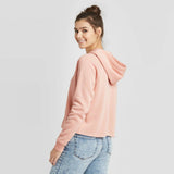 Grayson/Threads Women's Tacos And Love Cropped Hoodie Sweatshirt.