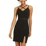 City Studio Women's Junior Fit Crisscross Bodycon Dress