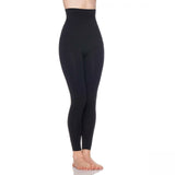 Rhonda Shear Women's "Smooth Tootsie" Seamless Shaping Leggings Black Large