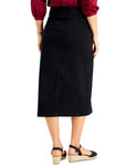 Style & Co Petite Mid Rise Denim Midi Skirt