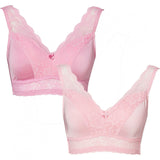 Rhonda Shear Plus Size 2 Pack Pinup Bras With Removable Pads Pink Multi 2X