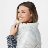 Dennis Basso Women's Water Resistant Ombre Quilted Jacket With Hood