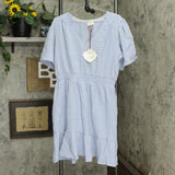 Knox Rose Women's Flutter Short Sleeve Gauze A-Line Dress