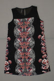 Xhilaration Women's Lovely Floral Print Shift Dress with Peter Pan Collar