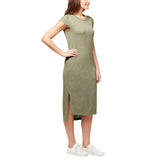 Jessica Simpson Women's Cap Sleeve Side Slit Midi Dress