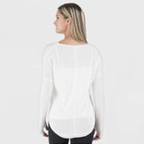 Wander by Hottotties Women's Waffle Collection Lea Long Sleeve V-Neck Top