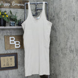FP Beach by Free People Women's Be Happy Pinafore Dress Light Grey Small