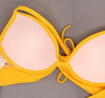 Shade & Shore Women's Light Lift Textured Twist Front Bikini Top