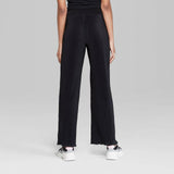Wild Fable Women's Smocked Waist Knit Bodre Pants