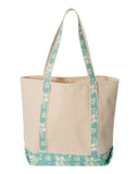 Hyp Sportswear Cotton Canvas Beach Tote Bag with Contrast Handles