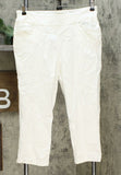 Nina Leonard Women's Straight Leg Pants Ivory Plus 1X